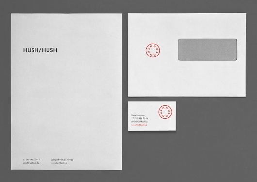 hush hush — branding - Astronaut #identity #minimal #typography