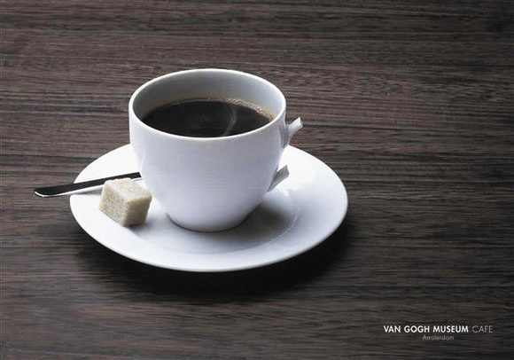 Van Gogh Museum Cafe Advertising #minimalistic #gogh #van #advertising #simple #cafe #advert #advertaising