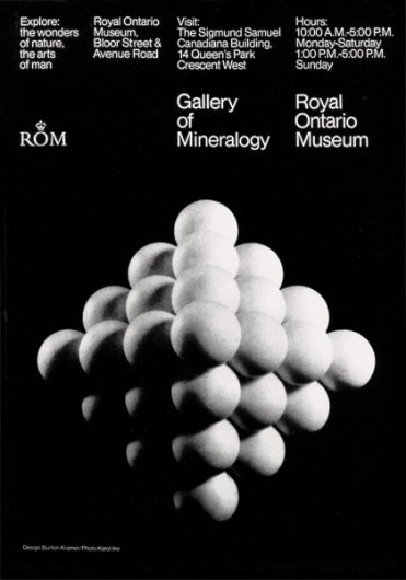 The CANADIAN DESIGN RESOURCE » Burton Kramer / ROM #kramer #white #black #grid #vintage #poster #burton #typography