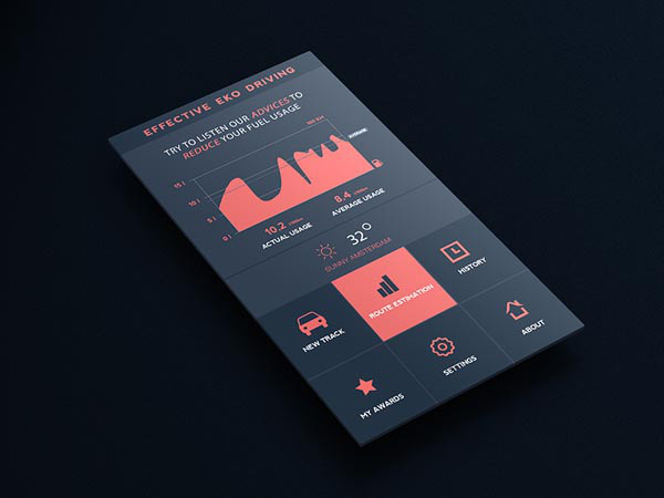 Graph, stats and analytics apps ui design