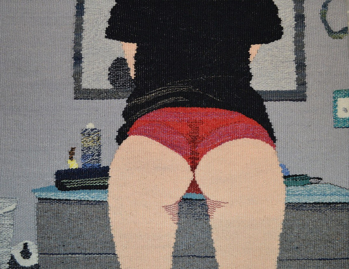 HAND-WOVEN BY ERIN RELEY - follow dailyinspiration #girl #adult #woven #art #butt #hand
