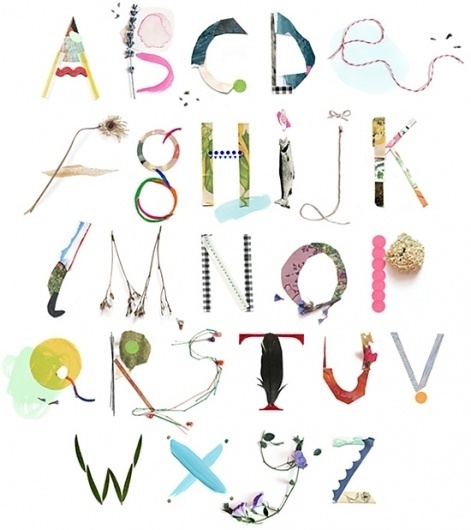 Luci Everett #found #objects #things #items #organic #mix #typography