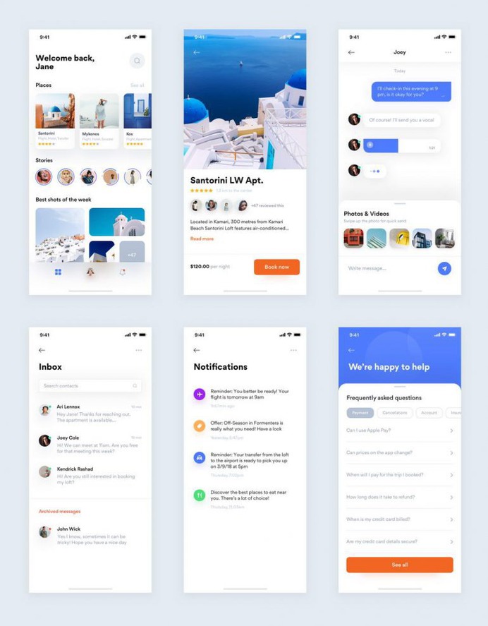 Travel App Free UI Kit Sketch
