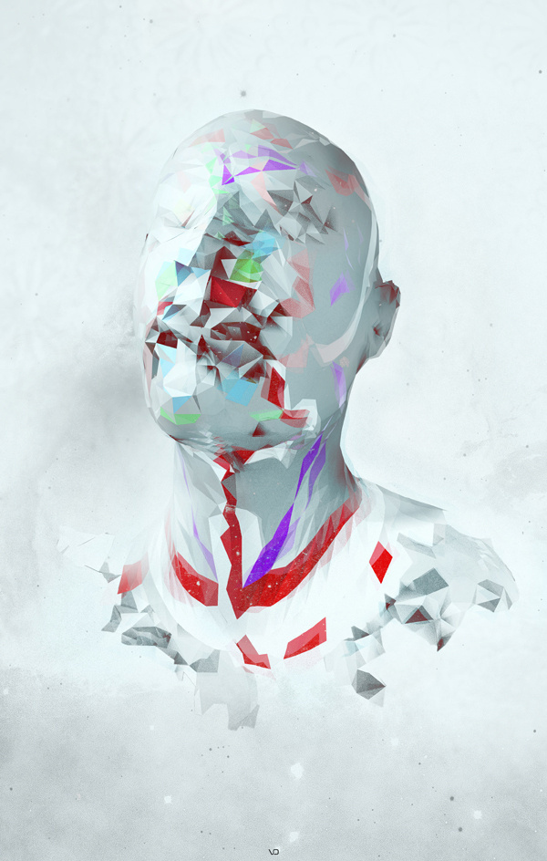 Полигональное отторжение on the Behance Network #digial #design #3d #art