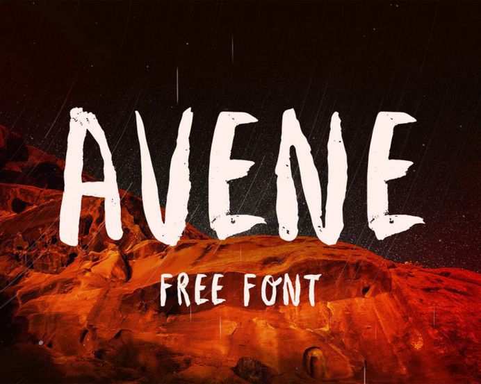 AVENE Free Brush Font