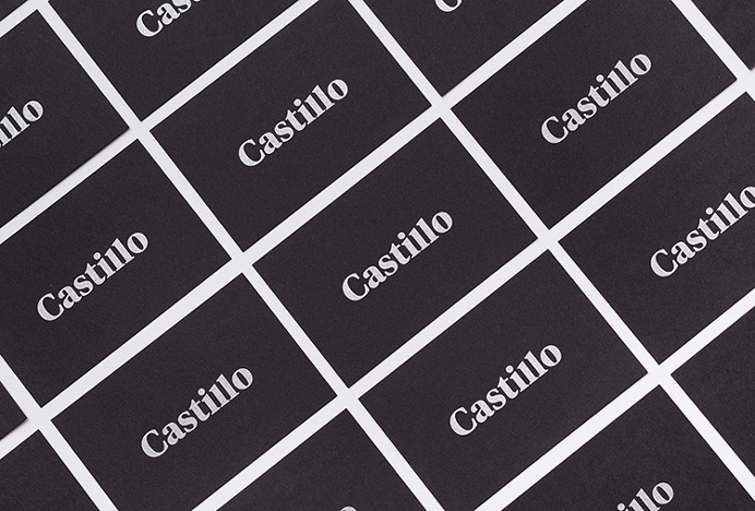 Castillo by Andrés Requena #business card #black #stationery #print