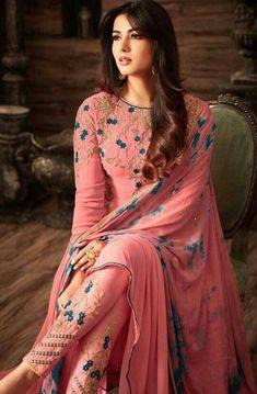 Green Leaf print on pink suit