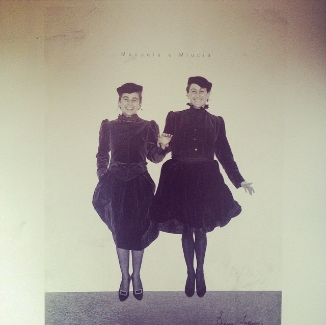 Manuela Pavesi and Miuccia Prada wearing YSL, 1979