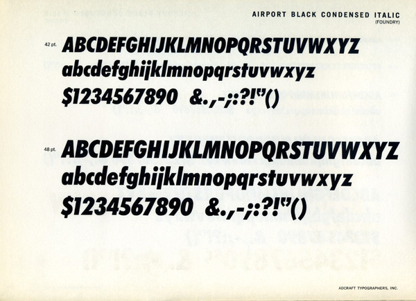 Airport is the Baltimore Type Foundry #type #specimen #typography