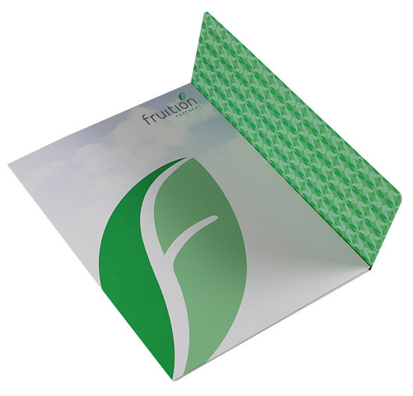 Fruition Partners Technology Pocket Folder Design #leaf #folders #print #presentation #design #pocket #folder #green