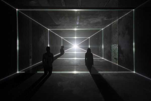 United Visual Artists — Vanishing Point #lines #perspective #black #people #photography #light