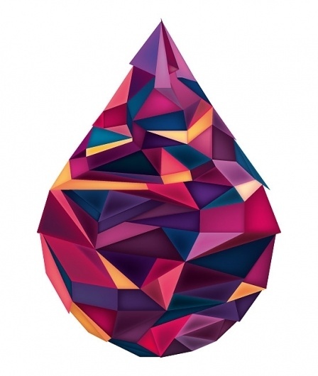 Drop 3D Version « Eat Pizza Design #drop #color #graphic #art