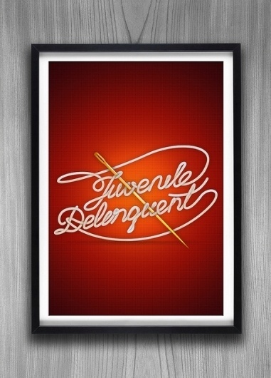Juvenile Delinquent | Flickr - Photo Sharing! #vector #design #graphic #artwork #illustration #art #type #typo #typography