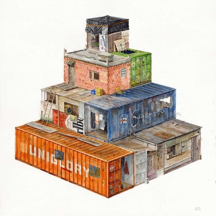 Organized Trash: Watercolor Paintings by Alvaro Naddeo