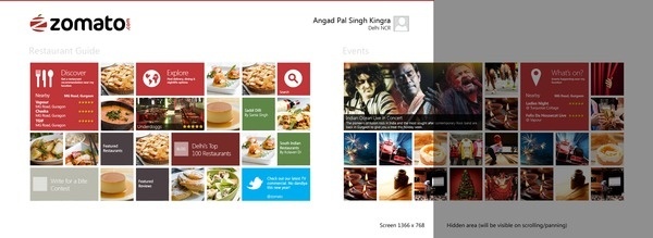 Zomato Windows 8 App on Behance #windows8