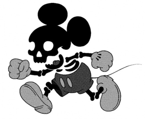 Sowf. #mouse #illustration #mickey #skull