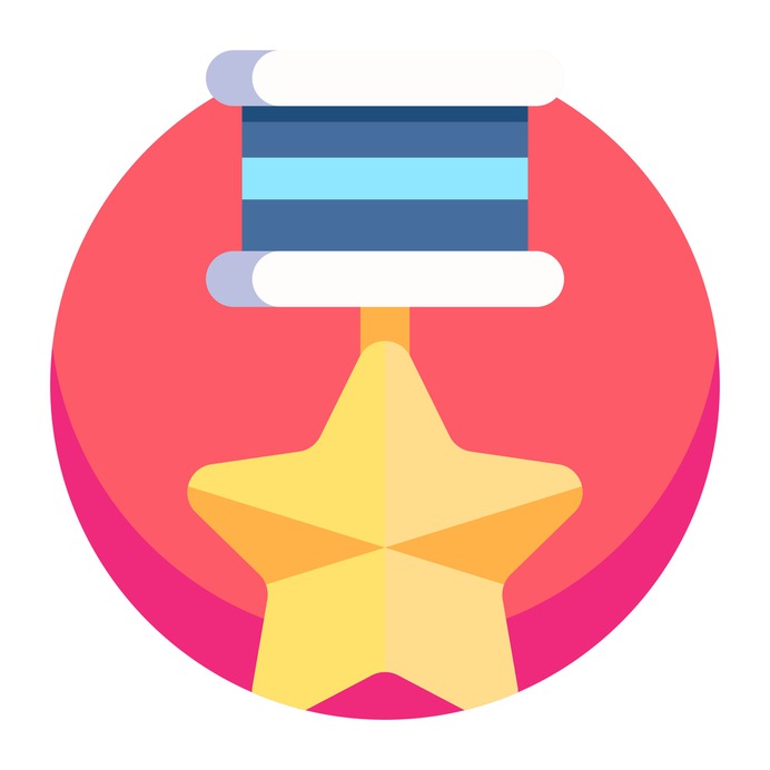 See more icon inspiration related to medal, sports and competition, seo and web, certification, quality, winner, certificate and award on Flaticon.