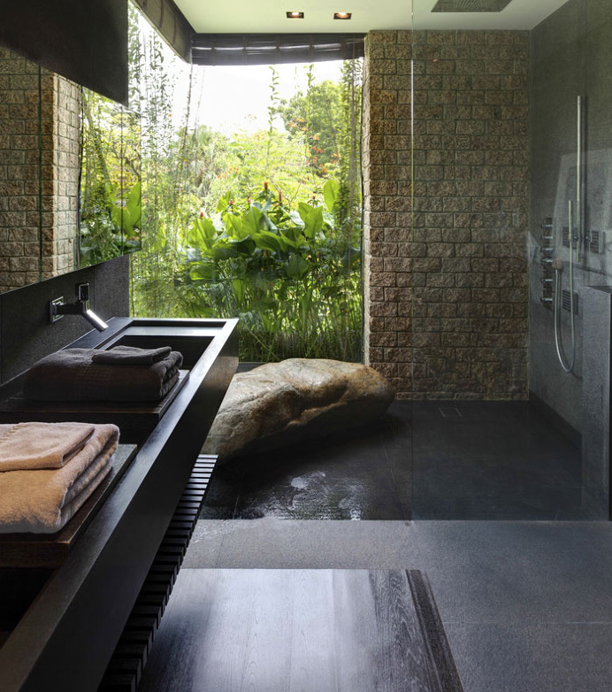 Gorgeous Vertical Garden House by Aamer Architects - #architecture, #house, #home, #decor, #interior, #bathroom
