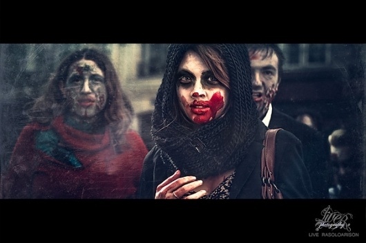 Paris Zombie Walk | Cuded #blood #paris #girl #horde #mob #beautiful #zombie #walk