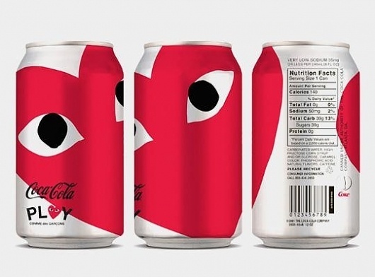 COCA-COLA + COMME DES GARÇONS #packaging #drink #branding