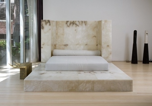 interior #bed #design #marble
