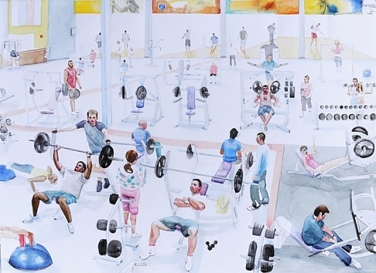 Adam de Boer - The Fit (study) #painting #art #watercolour