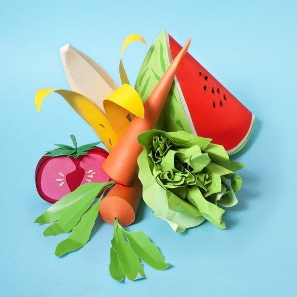 Are You Hungry ? Amazing Paper Food Art by Maria Benavente #design #graphic #food #art #paper
