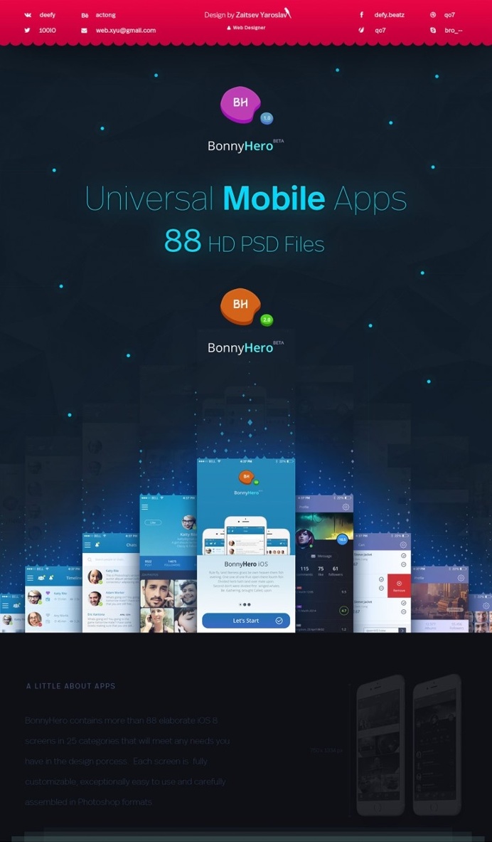 Bonny Hero App | Phone | Mobile UI