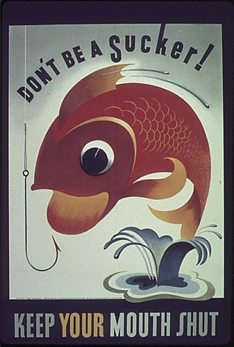 17-0708a | Flickr - Photo Sharing! #1940s #propaganda #ww2 #hook #war #fish #illustration #posters