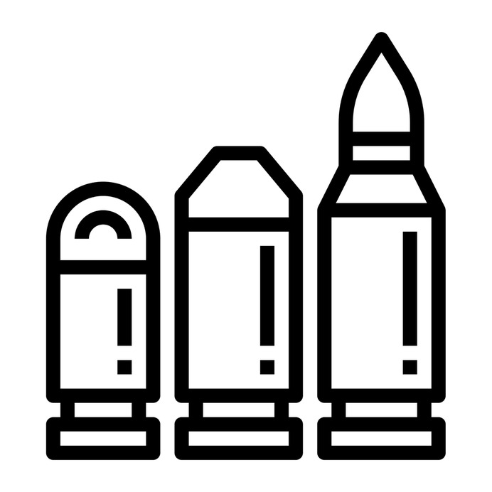 See more icon inspiration related to bullet, gun, war, shot, ammunition, miscellaneous, cartridge, bullets, crime, shoot and weapon on Flaticon.