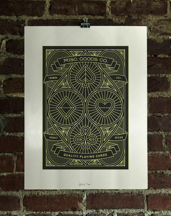 2 Color Screen Printed Poster. #card #playing