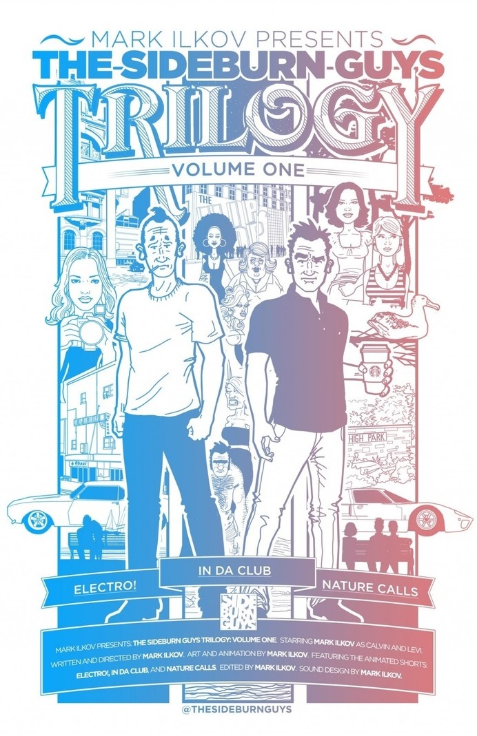 The epic teaser poster for The Sideburn Guys Trilogy – Volume One. Episode 3 is coming soon! #movie #design #illustration #poster #typography