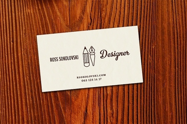 rossnewcard.jpg 700×467 pixels #ink #business #designer #card #retro #illustrations #pen #type