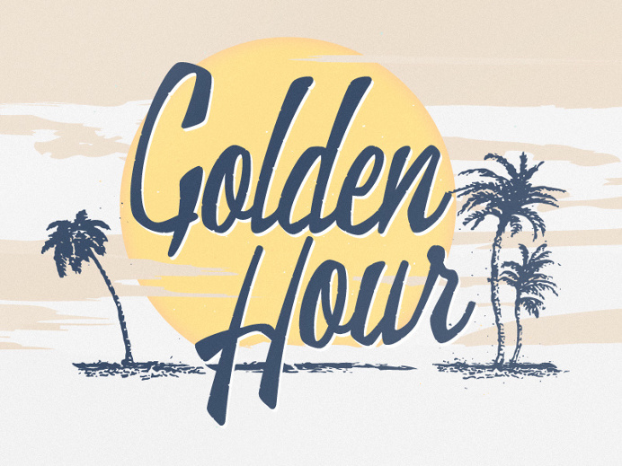 Messing around with vectors while waiting for that time of the day #illustration #design #sun #palm #trees #golden #hour #summer