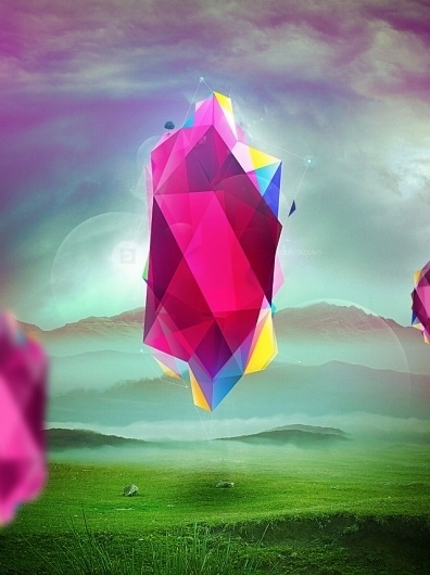 Lucid Dreams. by Jeroenvaneerden | Shadowness #vector #geometry #polygon #design #landscape #colors #poster
