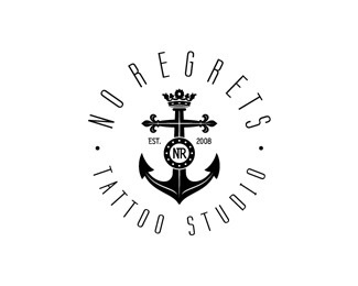 NO REGRETS - final version by Type and Signs #logo #anchor