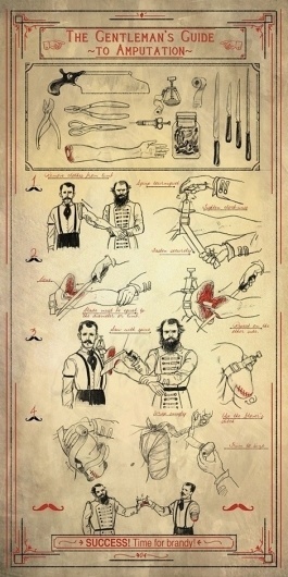 The Gentleman's Guide to Amputation | iainclaridge.net #random #illustration #humor