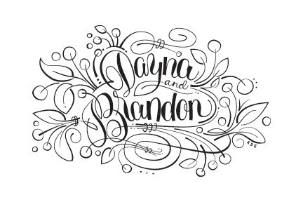 Dayna%26BrandonFinal.jpg 432×288 pixels #type #lettering #script