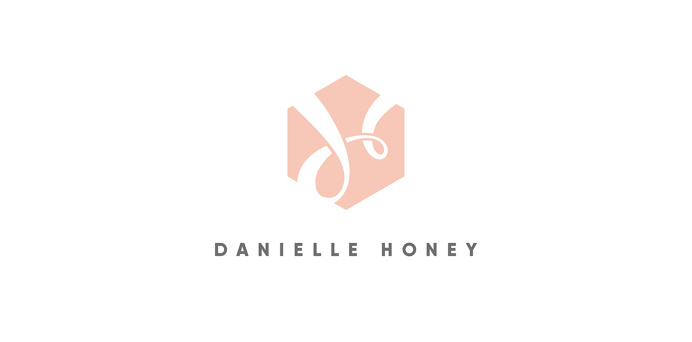 Danielle Honey branding and logo, by Redspa http://redspa.uk