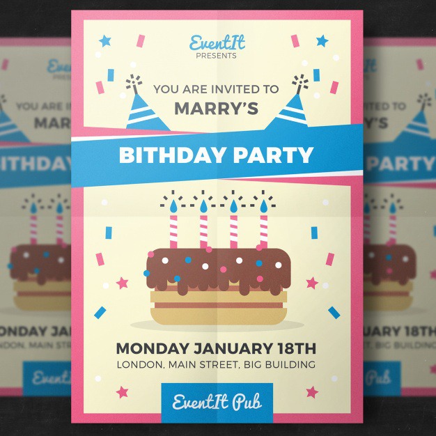 Colorful birthday party poster template Premium Psd. See more inspiration related to Brochure, Flyer, Poster, Birthday, Music, Abstract, Party, Template, Brochure template, Party poster, Leaflet, Dance, Celebration, Colorful, Festival, Event, Flyer template, Stationery, Poster template, Party flyer, Creative, Modern, Booklet, Music poster, Fun, Event poster, Birthday party and Music festival on Freepik.
