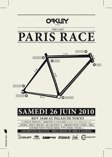 BLOG FIXÉ MAGAZINE: PARIS RACE 3, c'est parti !!!! #paris #fixie #fixed #event #gear #poster
