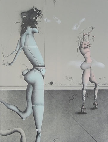 Chasing Girls 1970 Paul Wunderlich #wunderlich #litograph #paul