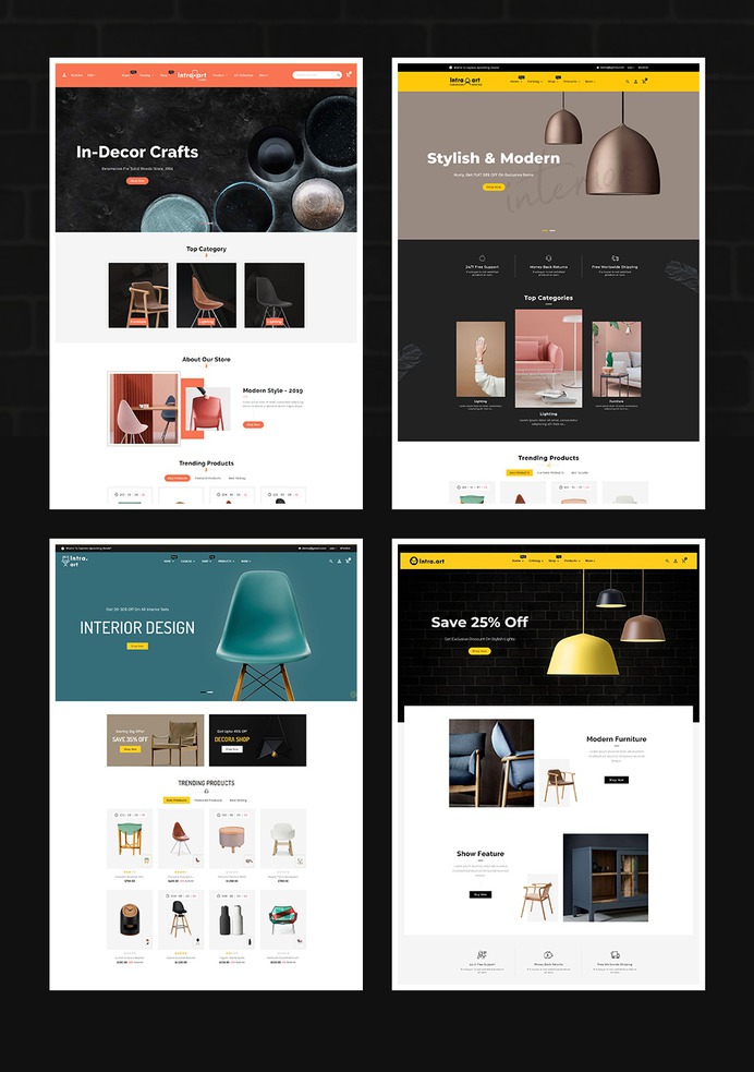 #Intra #Art #Furniture #Interior #Decor - #Shopify Multi-purpose Responsive #Theme | #TemplateTrip #eCommerce #Website #Design
