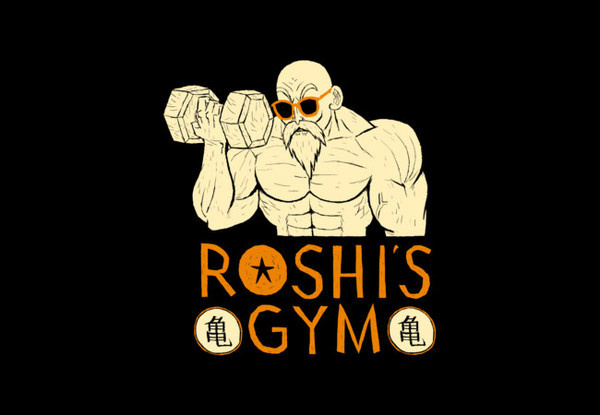 roshi's gym #drawn #hand #shirt