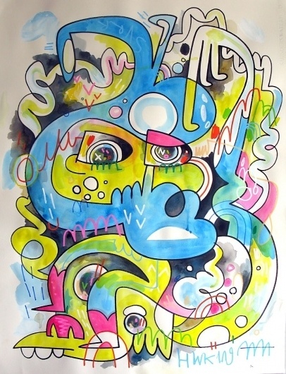 .. Wired - F C H i C H K 'L #burgerman #jon #illustration #painting #spray