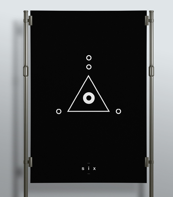 SIX // Symbols & Shapes on Behance #swiss #design #shapes #geometric #clean #symbols #mono #number #poster