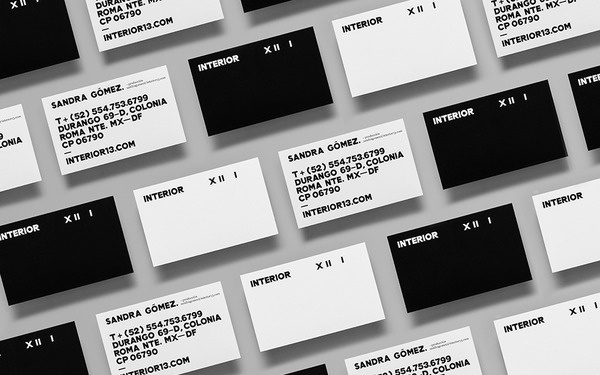 Anagrama | Interior XIII #white #business #card #print #black #and