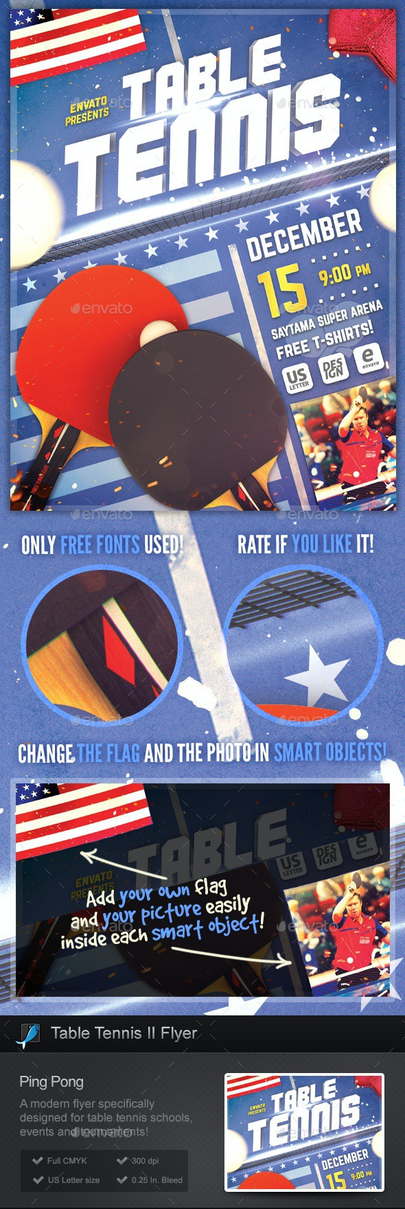 Table Tennis II - Ping Pong Flyer Template - Sports Events