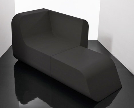 Dezeen » Blog Archive » Dual Cut by Kitmen Keung for Sixinch #chair #design #slice #foam #ottoman #product #furniture