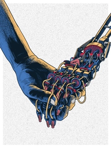 X__X • 死 者 の 顔 • #illustration #machine #hand #robot